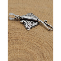 Echt zilveren hanger Manta Rog 